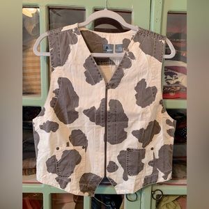 Liz wear cow print vest size petite L